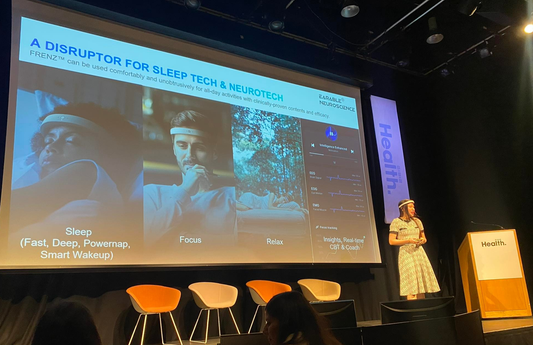 Earable Neuroscience showcased FRENZ AI-powered Brainband for deep sleep at WIRED Health 2023